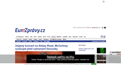 Desktop Screenshot of kultura.eurozpravy.cz